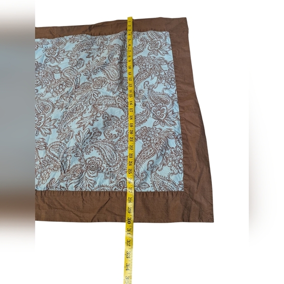 Urban Outfitters Euro Shams Set Of 2 Paisley Brown Blue Cotton Vintage Retro - Picture 6 of 7